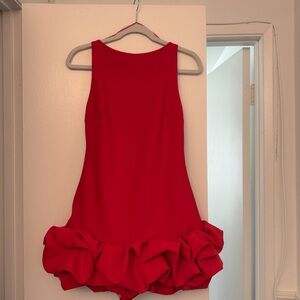 ZARA RED MINI DRESS WITH SHORTS